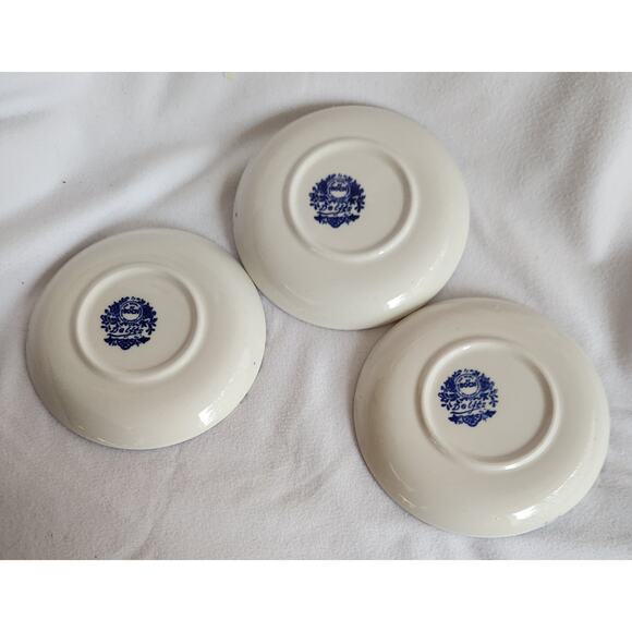 Vtg. Boch Delfts Miniature Blue & White Plates Set of 3 Dutch Children Scenes 4” - Picture 5 of 7